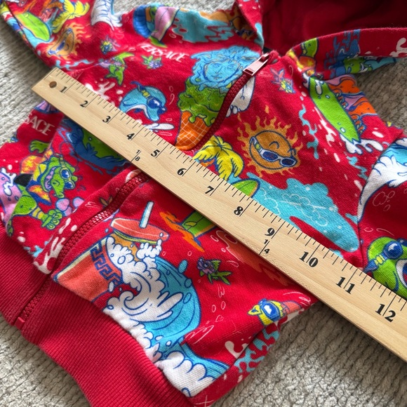 Versace Baby Hoodie 12–18M Multicolor Graphic Medusa Surf Print Zip Italy - Picture 9 of 10